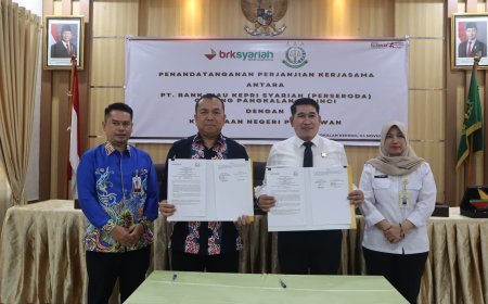 BRK Syariah Pangkalan Kerinci Teken MoU dengan Kejaksaan Negeri Pelalawan
