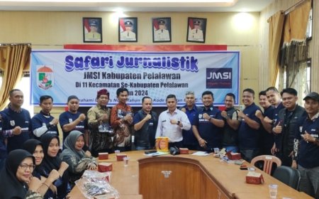 JMSI Kabupaten Pelalawan Gelar Safari Jurnalistik di Kecamatan Pangkalan Kerinci