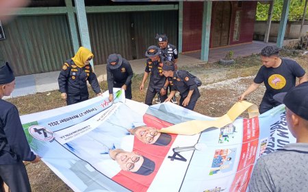 Pelopori Pilkada Damai, LMB Perbaiki Semua APK 4 Kandidat Di Kampar Yang Rusak