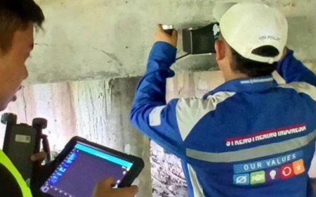 Dinas PUPR Riau Lakukan Pengujian Frekuensi Jembatan Perawang