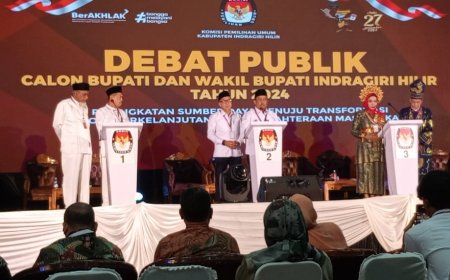 KPU Indragiri Hilir Gelar Debat Publik Pasangan Calon Bupati dan Wakil Bupati Inhil Tahun 2024