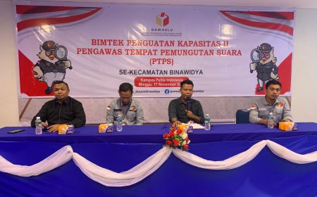 Panwas Kecamatan Binawidya Gelar Bimtek Kedua untuk Penguatan Kapasitas PTPS