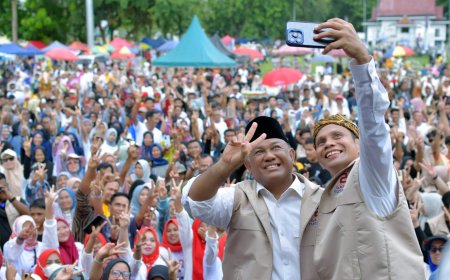 Keren! Ribuan Massa Padati Kampanye Akbar Yusri-Rinto