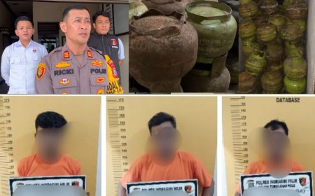 Polsek Tembilahan Hulu Ringkus Komplotan Pencuri Ratusan Tabung Gas