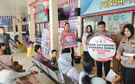 Polantas Pelalawan Terus Pesankan Pilkada Damai Kepada Masyarakat