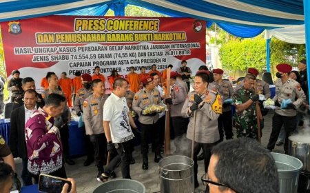 Dalam Sebulan, Polda Riau Berhasil Sita 79,65 Kg Sabu dan 30.040 Butir Ekstasi