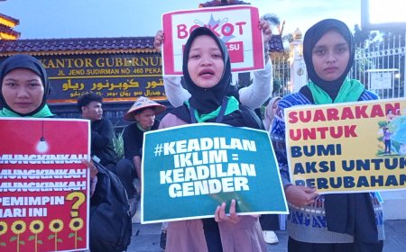 Serukan Tuntutan Keadilan Iklim, Orang Muda Riau Tolak Solusi Palsu COP-29