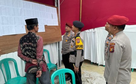 Ditreskrimsus Polda Riau Pantau Pemungutan Suara 4 TPS di Mandau
