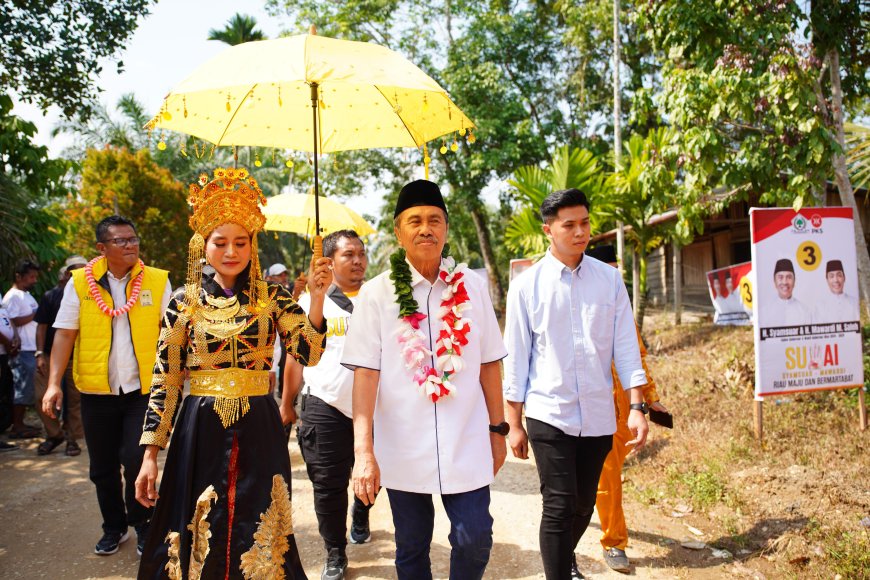 Cagubri Nomor Urut 3 Jemput Aspirasi Masyarakat di Perbatasan Kuansing-Sumbar