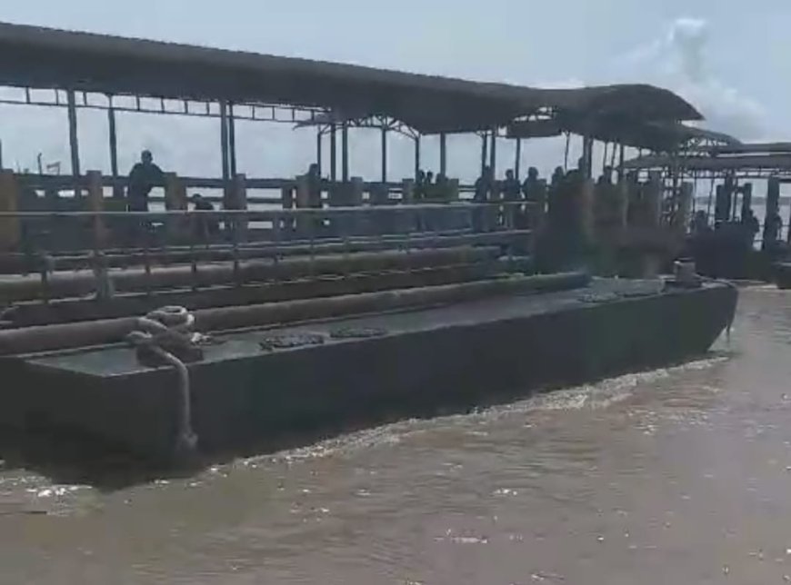 Ponton Dermaga Hanyut Terseret Arus, Ini Penjelasan Dishub Pelalawan 