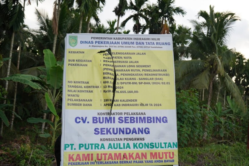 HM Wardan Ikut Kecewa Pekerjaan Jalan di Sanglar-Pulau Kijang Minim Progres 