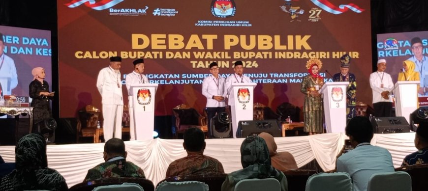 KPU Indragiri Hilir Gelar Debat Publik Pasangan Calon Bupati dan Wakil Bupati Inhil Tahun 2024