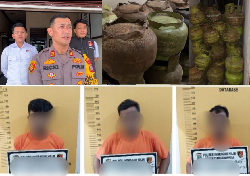 Polsek Tembilahan Hulu Ringkus Komplotan Pencuri Ratusan Tabung Gas