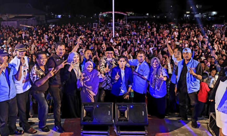 Meriah !!! Ribuan Warga hadiri Kampanye Paslon USSALI Nomor Urut 1 di Sungai Guntung