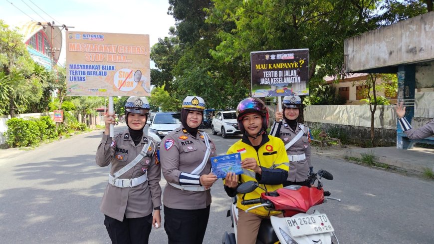 Ditlantas Polda Riau, Ajak Pengendara Sukseskan Pilkada Riau Dalam Keselamatan Lalu Lintas 