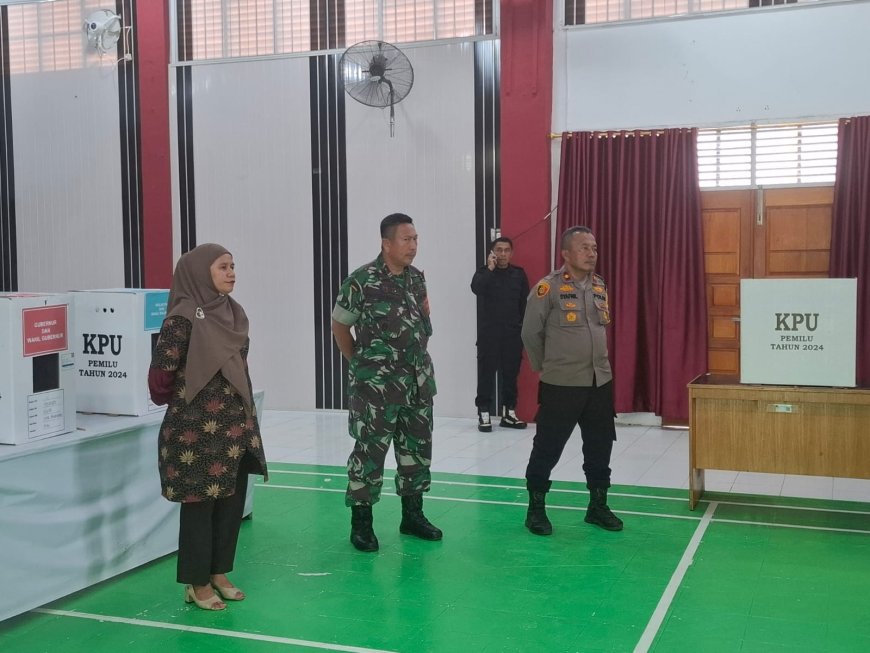 Kapolsek Bukit Raya Hadiri Simulasi Pencoblosan di Lapas Klas II A Pekanbaru