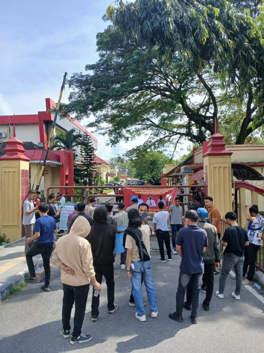 AMP2K Kembali Gelar Aksi Jilid IX, Desak Poldasu Tetapkan Bupati Madina Tersangka Baru Kasus PPPK 2023