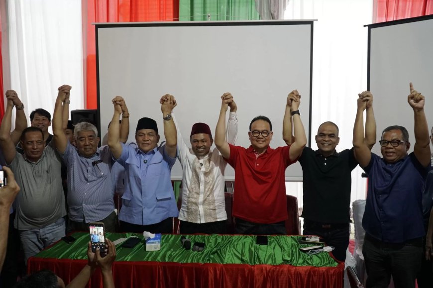 Paslon Gubernur Nomor 1 Abdul Wahid-SF. Hariyanto Deklarasi Kemenangan Pasca Unggul Versi Hitung Cepat LSI Denny JA