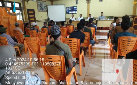 Musyawarah Pembebasan Lahan Untuk Jalur Jaringan Listrik, Masyarakat Sungai Intan dan Tempuling Sambut Positif