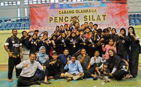 Tim SAI Akek Bintit Bawa Pulang 32 Medali Dalam Perhelatan Cabor Pencak Silat Porkot Pangkalpinang Ke IV