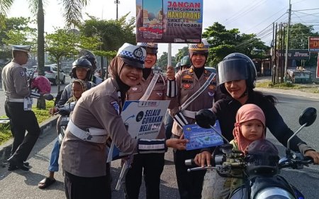 DITLANTAS POLDA RIAU GELAR KAMPANYE KESELAMATAN LALU LINTAS JELANG NATARU 2024-2025