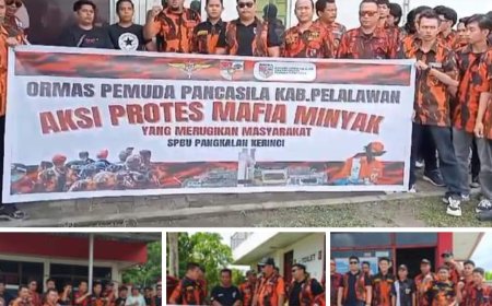 Berantas Mafia BBM Illegal,  Pemuda Pancasila Pelalawan Grebek SPBU