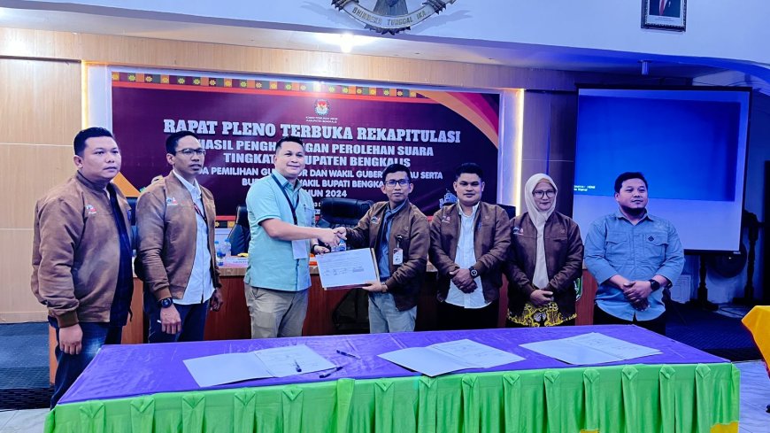 KPU Bengkalis Rampungkan Pleno Rekapitulasi Hasil Pilkada Serentak, Tim Koalisi Bermarwah Ucapkan Terima Kasih