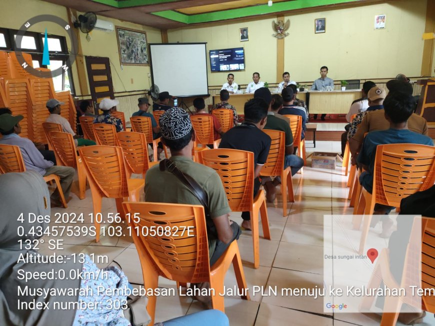 Musyawarah Pembebasan Lahan Untuk Jalur Jaringan Listrik, Masyarakat Sungai Intan dan Tempuling Sambut Positif