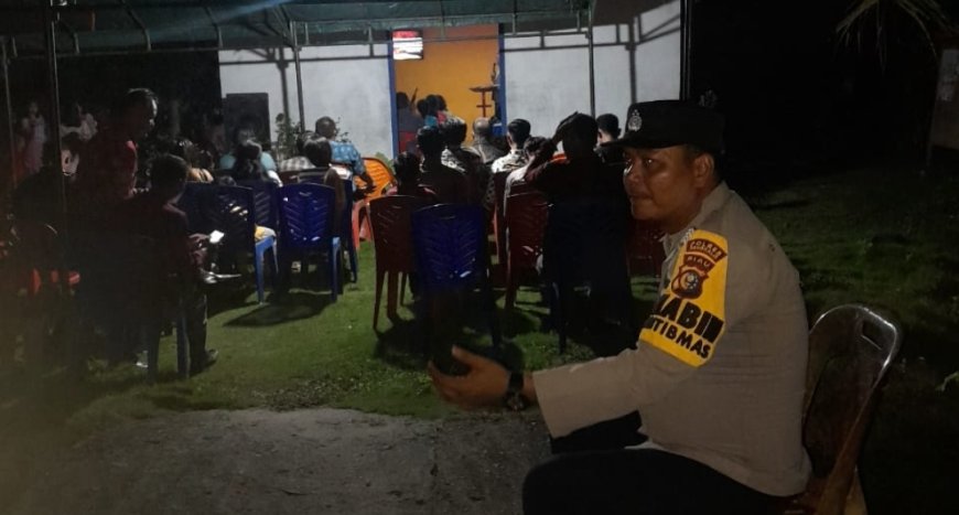 Polsek Rupat Sampaikan Cooling System Paska Pilkada serentak 2024 Kepada Jemaat Gereja