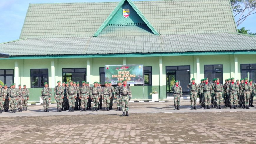 Kodim 0314 Inhil Upacara Peringati Hari Juang TNI AD ke-79 dengan Tema "TNI AD Berjuang Bersama Rakyat"
