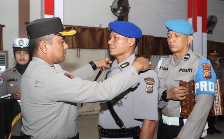Kasat Polairud dan Kapolsek Kuindra Polres Inhil Dilantik