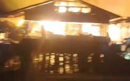 Kebakaran di Pasar Belaras, 7 Kios dan Pos Ronda Ludes Terbakar  