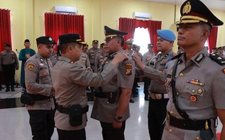 Kapolres Kampar Pimpin Sertijab Kapolsek Siak Hulu