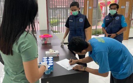 Tingkatkan Kewaspadaan Saat Libur Panjang, Rutan Batam Gelar Razia Gabungan dan Tes Urin kepada Warga Binaan