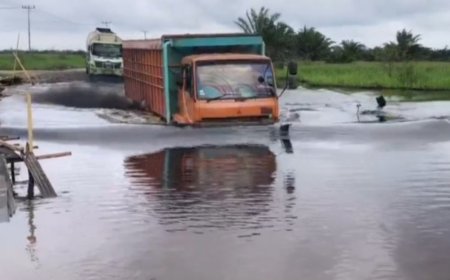Akses Jalan Sontang-Duri Lumpuh Akibat Banjir