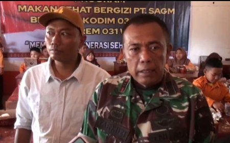 Kodim 0314/Inhil dan PT SAGM Berikan 250 Kotak MBG di SD 021 Kuala Sebatu
