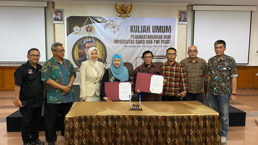 Tingkatkan SDM Unggul,  PWI Pusat dan Universitas Sahid Jakarta Jalin Kerja Sama