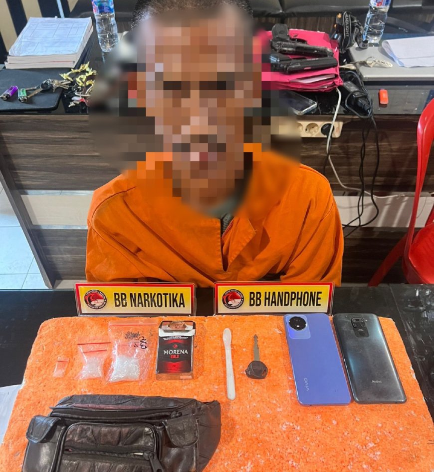 Sat Res Narkoba Polres Inhil Amankan Tersangka Pengedar Narkotika Jenis Sabu