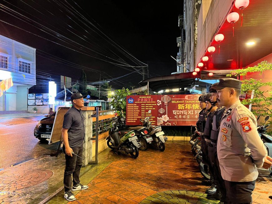 Polres Inhil Sterilisasi Vihara Jelang Tahun Baru Imlek