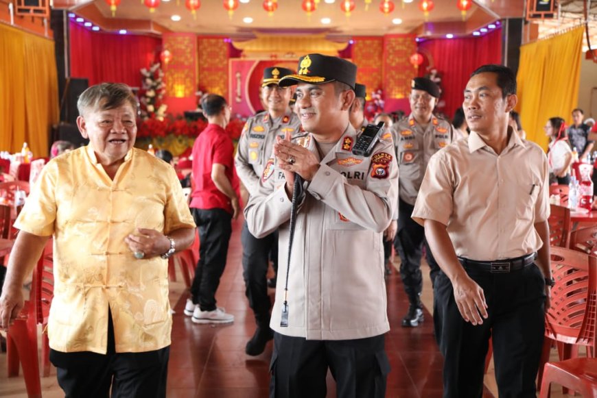 Kapolres Inhil Tinjau Pengamanan Perayaan Imlek 2025 di Vihara Budi Bhakti