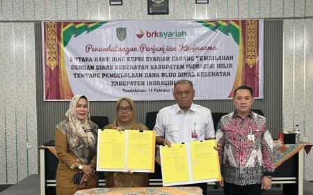 Penerapan SIPD e-BLUD Percepat Pengelolaan Dana, Dinas Kesehatan Inhil Gandeng BRK Syariah