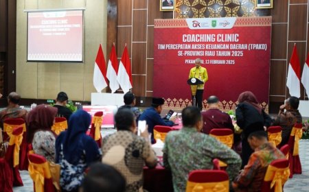 Optimalkan Kinerja dan Program Kerja, Pemprov Riau Gelar Coaching Clinic TPAKD 2025