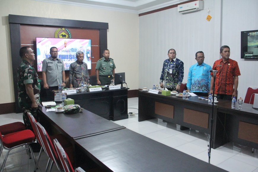 Kodim 0314/Inhil Ikuti Rapat Koordinasi TMMD ke-123 TA 2025 Secara Virtual