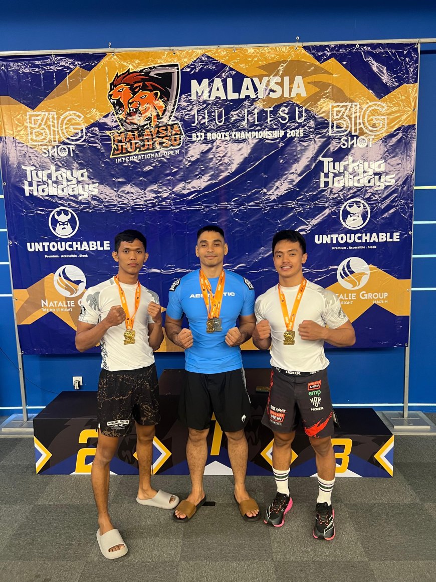 3 Atlet Pekanbaru rebut 3 Emas dan 1 Perak dalam Kejuaraan International Open Jiu Jitsu di Malaysia 