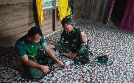 TMMD ke-123 Tingkatkan Kesehatan Warga Desa Mumpa dan Karya Tunas Jaya , Kodim 0314/Inhil Gelar Pengobatan Gratis