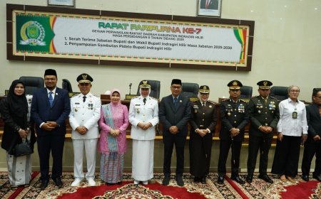 DPRD Inhil Gelar Paripurna ke-7 H. Herman Resmi Jabat Bupati, Siap Jalankan Program 100 Hari