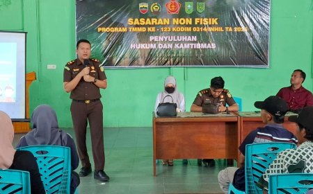 TMMD ke-123, Kodim 0314/Inhil Gelar Penyuluhan Hukum dan Kamtibmas