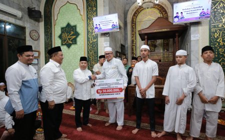 Bangun Sarana Pendidikan Agama, Masjid Al Muhsinin Terima Bantuan CSR BRK Syariah