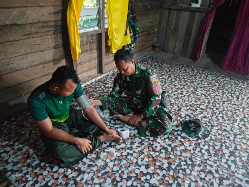 TMMD ke-123 Tingkatkan Kesehatan Warga Desa Mumpa dan Karya Tunas Jaya , Kodim 0314/Inhil Gelar Pengobatan Gratis