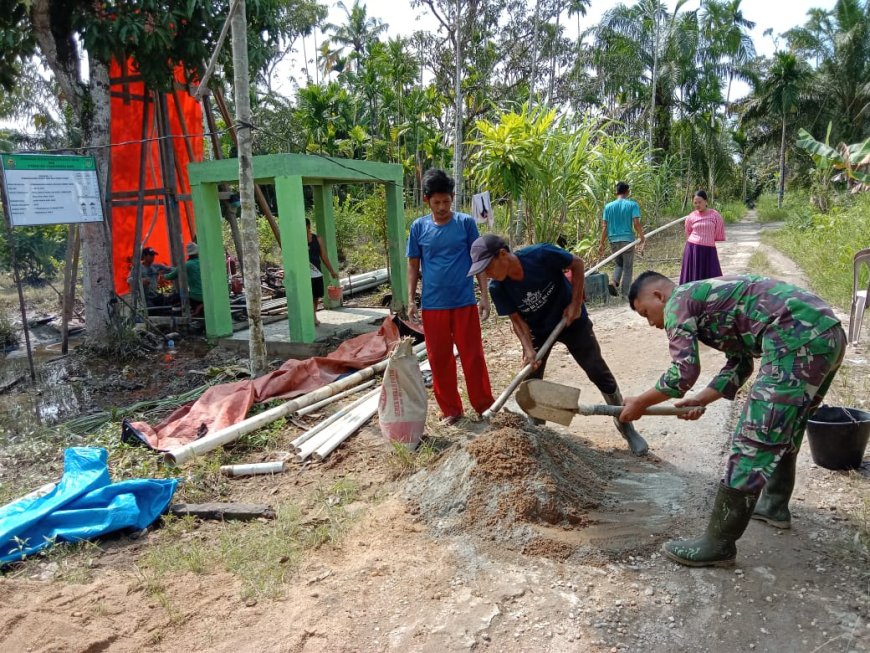 TMMD ke-123 Kodim 0314/Inhil Progres Pembangunan Sumur Bor Terus Dikebut